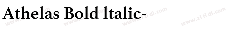 Athelas Bold ltalic字体转换